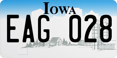 IA license plate EAG028