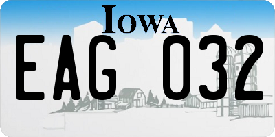 IA license plate EAG032