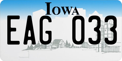 IA license plate EAG033