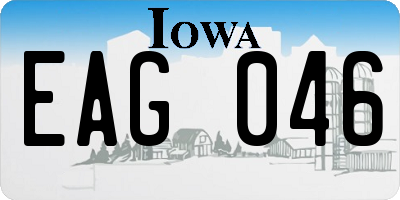IA license plate EAG046