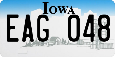 IA license plate EAG048