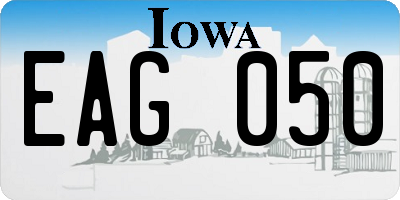 IA license plate EAG050