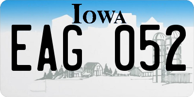 IA license plate EAG052