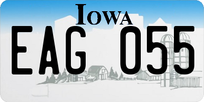 IA license plate EAG055