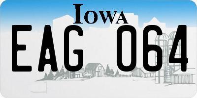 IA license plate EAG064