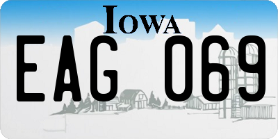 IA license plate EAG069