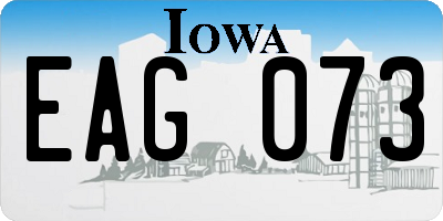 IA license plate EAG073