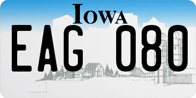 IA license plate EAG080