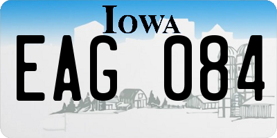 IA license plate EAG084