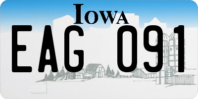 IA license plate EAG091