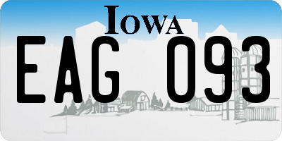 IA license plate EAG093