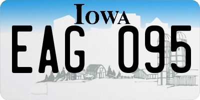 IA license plate EAG095