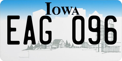 IA license plate EAG096