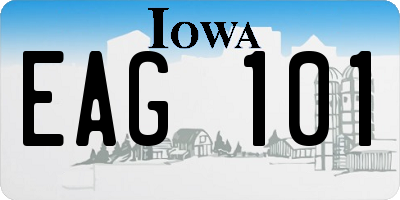 IA license plate EAG101