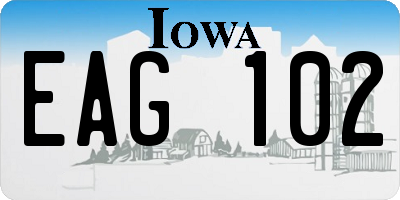 IA license plate EAG102