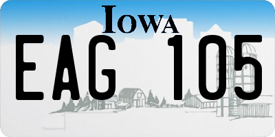 IA license plate EAG105