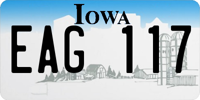 IA license plate EAG117