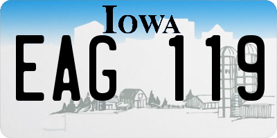 IA license plate EAG119