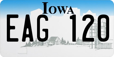 IA license plate EAG120