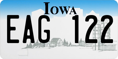 IA license plate EAG122