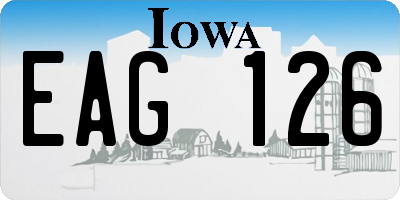 IA license plate EAG126