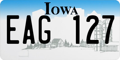 IA license plate EAG127