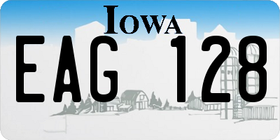 IA license plate EAG128