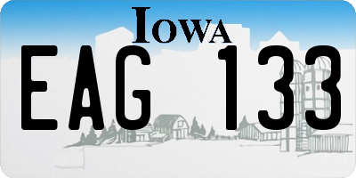 IA license plate EAG133