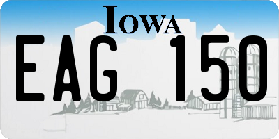 IA license plate EAG150