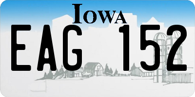 IA license plate EAG152