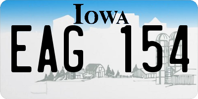 IA license plate EAG154