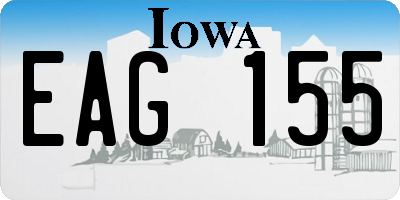 IA license plate EAG155