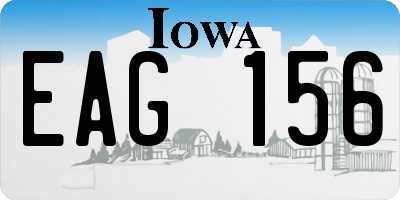 IA license plate EAG156