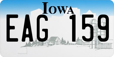 IA license plate EAG159