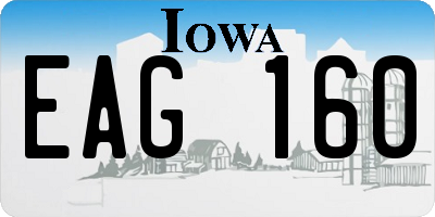 IA license plate EAG160