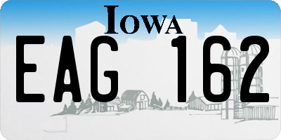 IA license plate EAG162