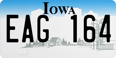 IA license plate EAG164