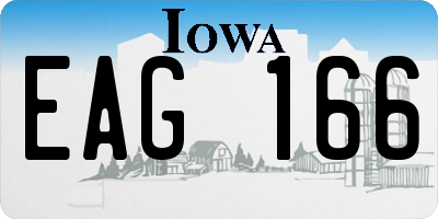 IA license plate EAG166