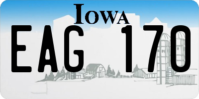 IA license plate EAG170