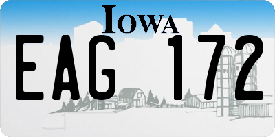 IA license plate EAG172