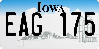 IA license plate EAG175