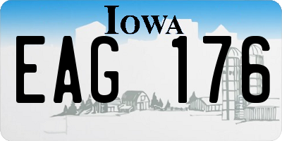 IA license plate EAG176