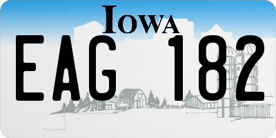 IA license plate EAG182