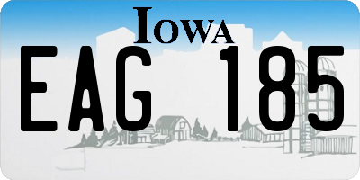 IA license plate EAG185