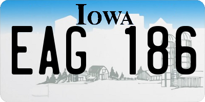 IA license plate EAG186