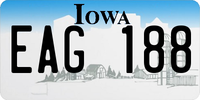 IA license plate EAG188