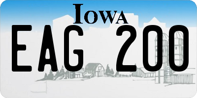 IA license plate EAG200