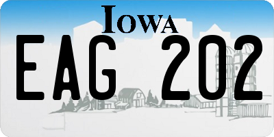 IA license plate EAG202