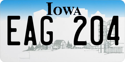 IA license plate EAG204