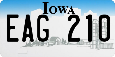 IA license plate EAG210